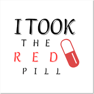 Red pill T-shirt Posters and Art